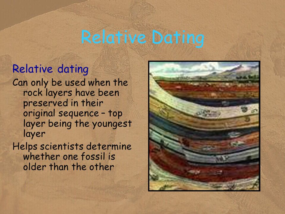 Relative geologic age dating