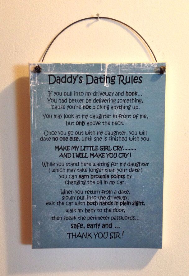 dads rules for dating daughter